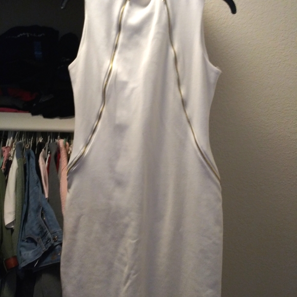 slim fit dress slacks Hilda Embellished Strapless Maxi Dress - White main image 1